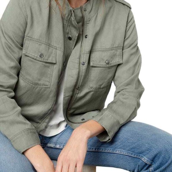Rails Collins Jacket Pine Green Gray Military Style Women's Size Medium H12032 - Picture 10 of 12